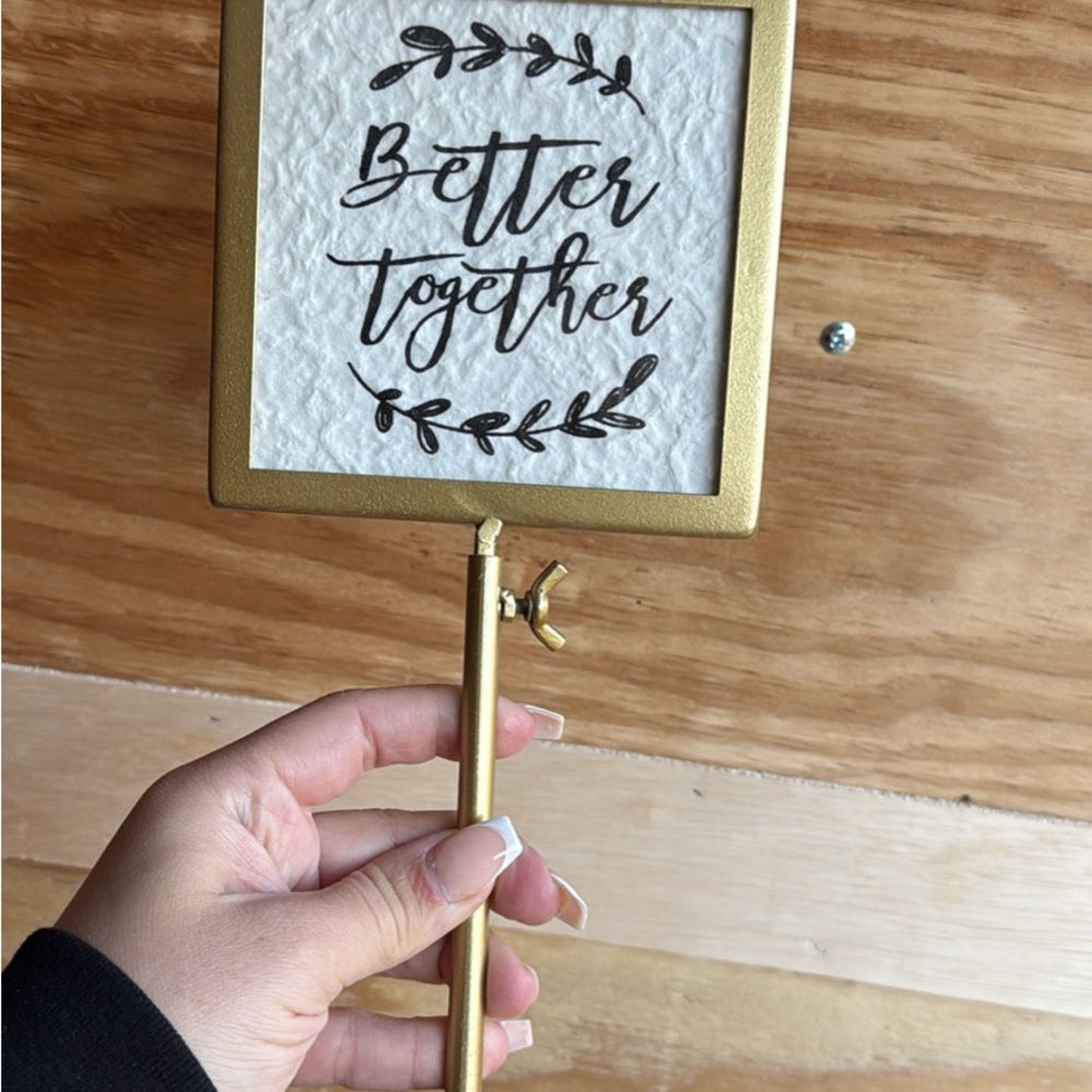 Gold Party Sign Holder